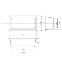 327x176x100mmパーツトレー ステンレス製_選択画像02