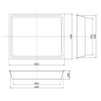 650x530x100mmパーツトレー ステンレス製_選択画像02
