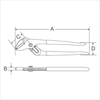 43mm/250mmウォーターポンププライヤー_選択画像02