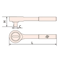 1/2DR/245mmラチェットハンドル ステンレス_選択画像04