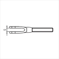 M6x 35mm止メ金具 右･雄ネジ/ステンレス製_選択画像03