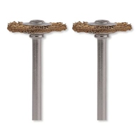 19.0mm/3.2mm軸 軸付ブラシ 真鍮/2本