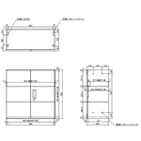 900x400x 890mm収納庫 両開き_選択画像04