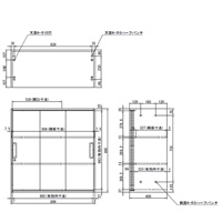 900x400x 890mm収納庫 3枚引き戸_選択画像04