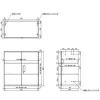 900x450x 890mm収納庫 両開き_選択画像04
