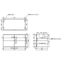 900x450x 500mm収納庫 両開き_選択画像04