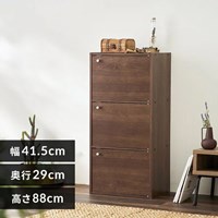 415x290x 880mm/ 3段 収納ラック ブラウン_選択画像02