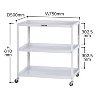 750x500x810mm/3段 ツールワゴン_選択画像04