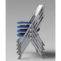 折畳み椅子 キャスター付/オレンジ_選択画像02