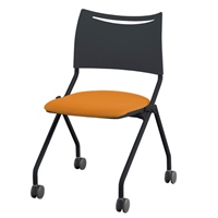 ビジネスチェアー ブラック/オレンジ