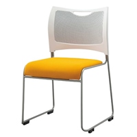 スタッキングチェアー ホワイト/オレンジ