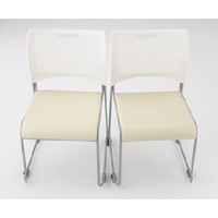 スタッキングチェアー ホワイト/オレンジ_選択画像03