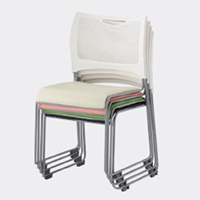 スタッキングチェアー ホワイト/オレンジ_選択画像04