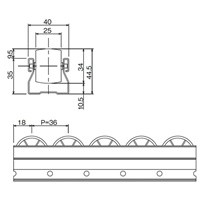 2.0m/25mプラスチックコンベア- 樽型_選択画像02