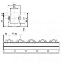 2.0m/25mm[パイプラック用]プラ コンベア-_選択画像02