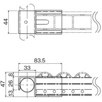 パイプラック用プラコンサポ-ト25mmロ-ラ-_選択画像04