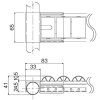 パイプラック用プラコンサポ-ト45mmロ-ラ-_選択画像04
