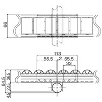 パイプラック用プラコンサポ-ト45mmロ-ラ-_選択画像04