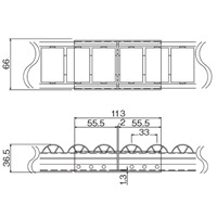 パイプラック用プラコンサポ-ト45mmロ-ラ-_選択画像04