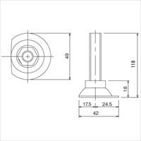 φ49x118mm[パイプラック用]アジャスター_選択画像04