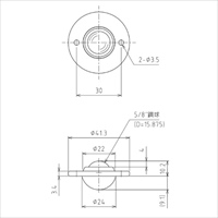 41.3x19.3mm[スチール製]ボールキャスター_選択画像03
