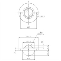 55.5x29.8mm[スチール製]ボールキャスター_選択画像03