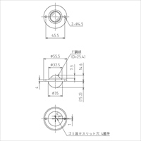 55.5x29.8mmボ-ルキャスタ- ゴミ抜ケ付_選択画像03