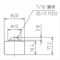 20.0x17.2mm[スチール製]ボールキャスター_選択画像03