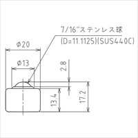 20.0x17.2mm[ステンレス製]ボ-ルキャスタ-_選択画像03