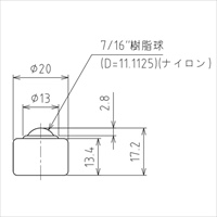 20.0x17.2mm[樹脂製]ボールキャスター_選択画像03