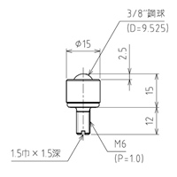 15.0x27.0mmスチ-ル製ボ-ルキャスタ-ネジ式_選択画像03