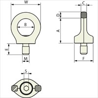 0.75ton/M12x18mm回転アイボルト キー付_選択画像03