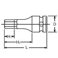 3/8DRx3mm INHEXインパクトビットソケット_選択画像04