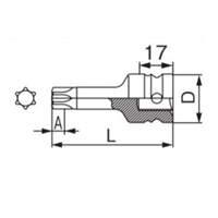 1/2DR/T55[Torx]インパクトビットソケット_選択画像03