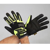 [Ｓ]手袋・メカニック(合成革/蛍光イエロ-)