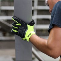 Ｓ手袋･メカニック 合成革/蛍光黄色/耐切創_選択画像04