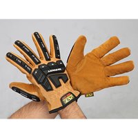 [Ｓ]手袋・メカニック(革/ブラウン/耐切創)