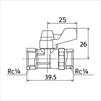 Rc1/4 ミニボールバルブ(メッキ付)_選択画像02