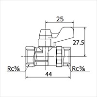 Rc3/8 ミニボールバルブ(メッキ付)_選択画像02