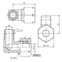 R 1/4x9.53mm リングジョイント(エルボ)_選択画像04