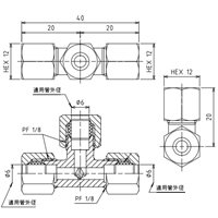 6x6x6mmリングジョイント(ティーズ)_選択画像04