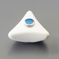 水栓ハンドル(陶器製/青ビス)