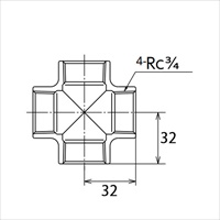 Rc 3/4　クロス継手(ステンレス製)_選択画像02