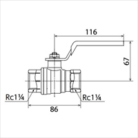 Rc1･1/4 ボールバルブ(真鍮製)_選択画像02