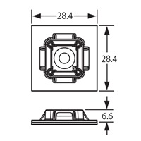 28.4x28.4mm結束バンド用ベース粘着付100個_選択画像03