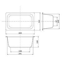 265x162x100mm パーツトレー(ステンレス製)_選択画像02