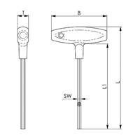 5/64x100mm [Hexagon]Ｔ型ドライバー_選択画像02