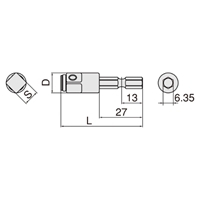 3/8DRx1/4HEX/51mm impactソケットアダプタ_選択画像03