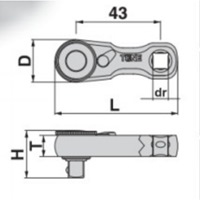 1/4DR/ 60mm スタビーラチェットハンドル_選択画像03