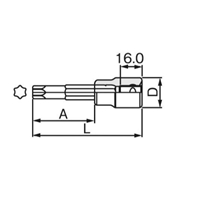1/2DR/T70[Torx]ビットソケット イジリ止付_選択画像03